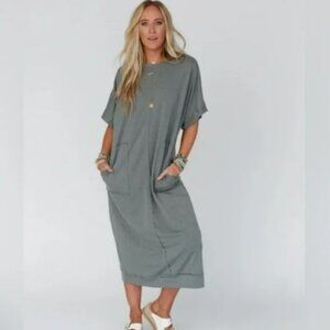 Three Bird Nest Laurel Short Sleeve Maxi Dress